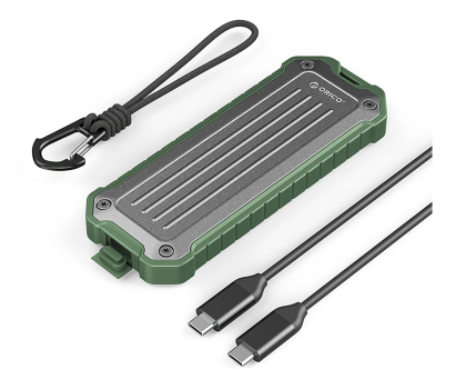 Akcesoria do dysków Orico M.2 NVMe/SATA SSD USB-C 3.2 wzmocniona - szaro-zielona ORICO-OTPX-G2-GR-BP-HU